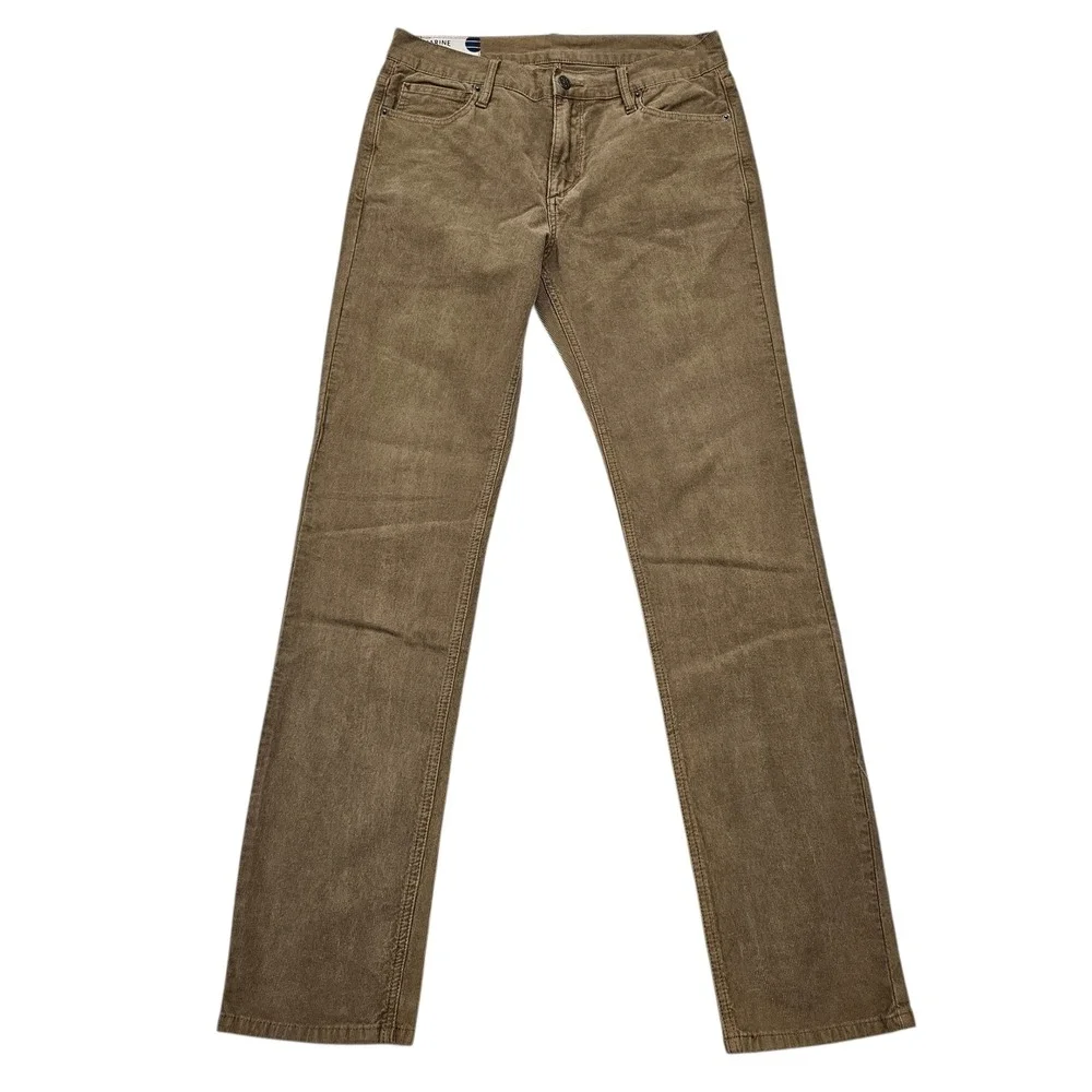 Marine Layer Corduroy Pants Mens 32x33 Brown Slim Straight Stretch Preppy Ivy